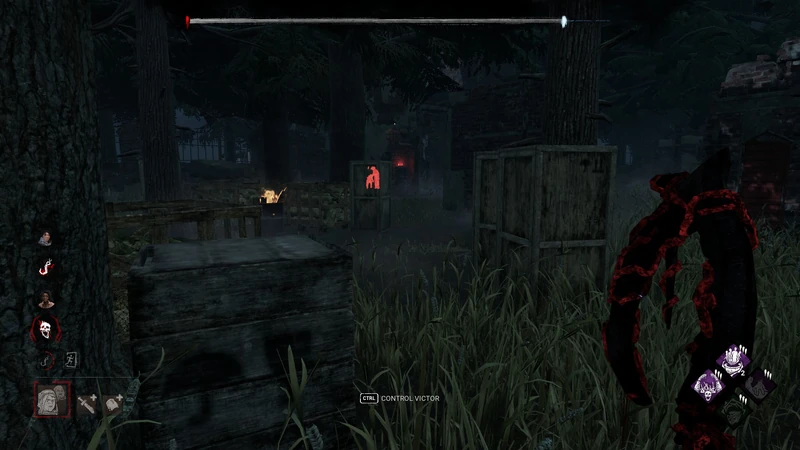 Custode Sanguinario che mostra le Aure di due Sopravvissuti vicino i Cancelli di Uscita.