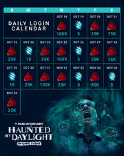 Event hauntedByDaylight2023 loginRewards