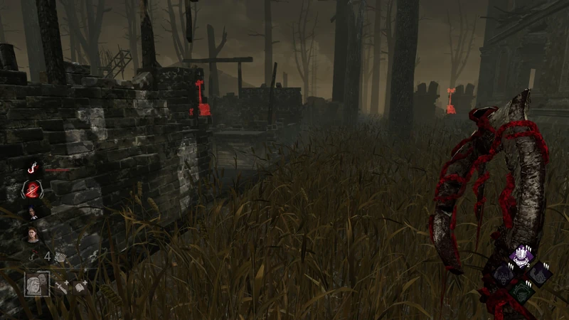 Barbecue & Chilli showing two Survivor Auras after hooking a Survivor.