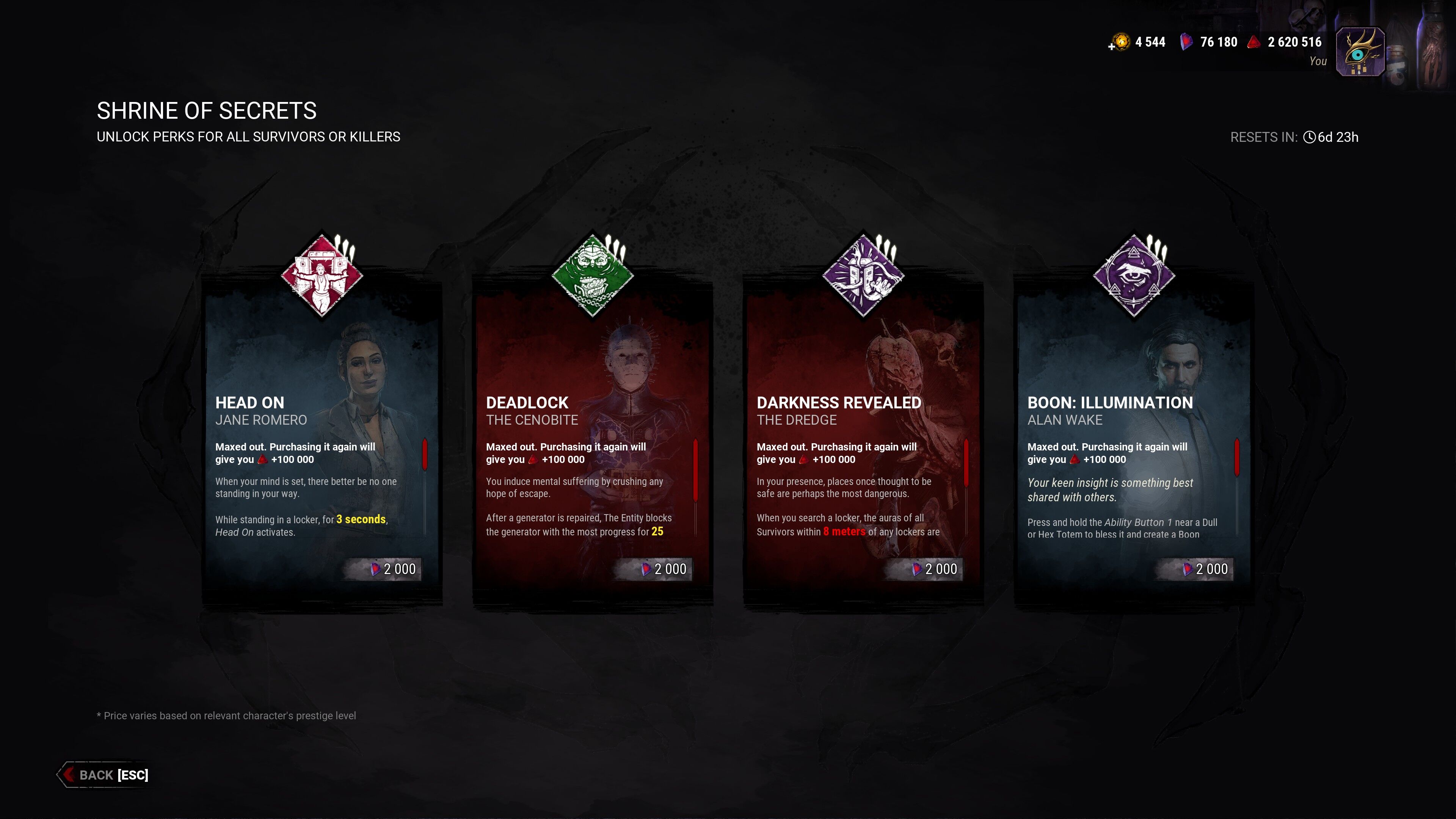 Shrine of Secrets - Official Dead by Daylight Wiki
