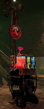 A Frozen Cocktail Machine spawned with a BBQ Invitation during the Scorching Summer BBQ Event.