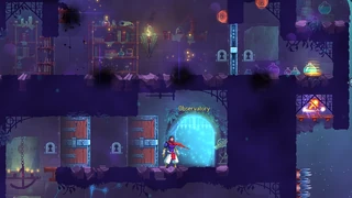 The exit to the Observatory, with the door for the Apex key above, leading to the Sonic Carbine blueprint (here, an item instead).