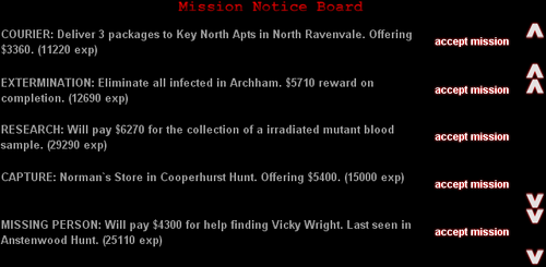 "Mission Notice Board"