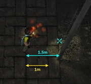 Melee range visualization