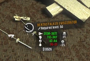 A level 50 Eviscerator with the Deathstalker Mod applied