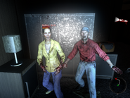 Two Infected inside the Hotel in the Prologue.