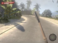 Holding a Flanged Mace in the original game