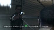 White pointing his pistol