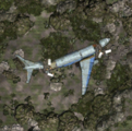 The aircraft as it appears on the map in the original game