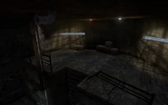 The bunker's turret containing a metal chest