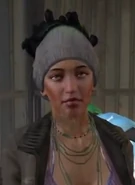 A headshot of Amanda from the original game