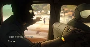 Tom in his helicopter, calling Cliff to board it