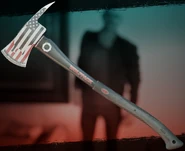 The inventory render of a blue 'rare' rarity Fire Axe