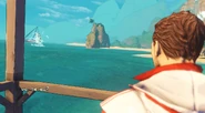 The boat sinking