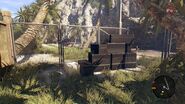 One of the stacks of crates