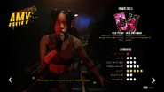 Amy's character select screen