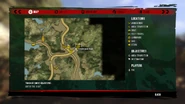The location on the map with the biosphere to the left