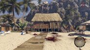 The front of the beach house