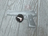 A Heavy Pistol dropped on the ground