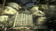 The cave doors entrance in the original game