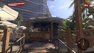 The entrance to the bar coming from the Lifeguard Tower