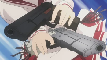 Aria's two M1911 pistols