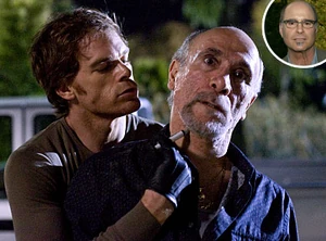 Dexter subduing his prey with an injection of M-99.