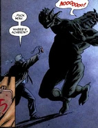 Constantine using a sigil to drive a demon away