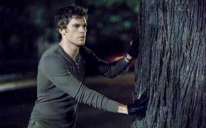 Dexter Morgan in his hunting gear.