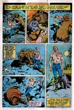 Jonah Killing a bear with his Bowie Knife.