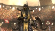 Scorpion wielding his sword.