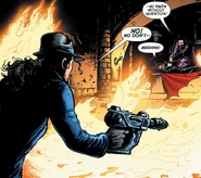 Renee with an intergang pistol.