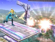 Zero suit samus using the energy whip