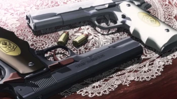 Aria's dual wield M1911 pistols not in use