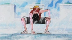 Luffy in Gears 2nd(increases blood flow in the body granting him increase in strength and speed)