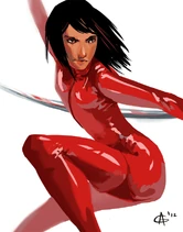 O-Ren battle ready with her sword