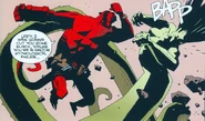 Hellboy fighting Medusa