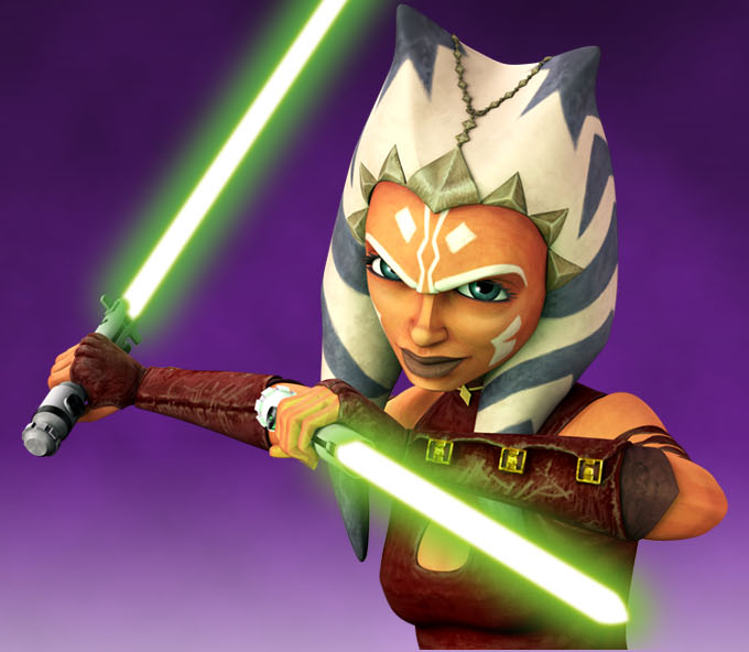 In this new battle we have in, one side Ahsoka Tano, Anakin Skywalker'...