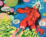 Green Lantern creating illusions of himself.