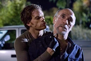 Dexter tranquilizing the man who killed his mother.