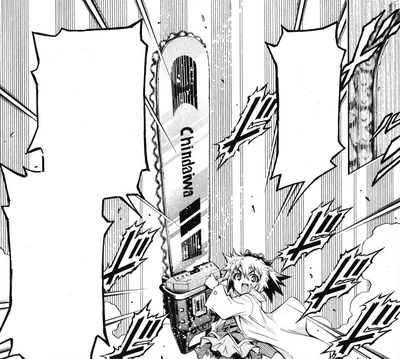 Pygmy's two favorite things: legal lolis and chainsaws