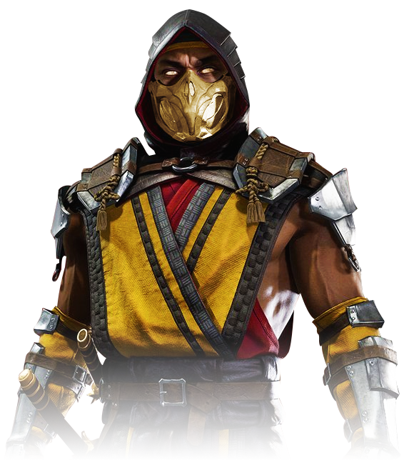 scorpion mortal kombat face without mask