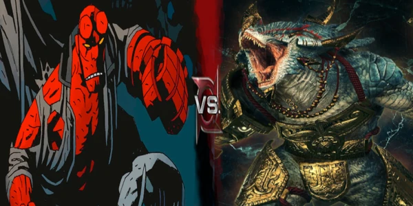 Hellboy vs Kroq Gar