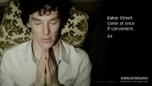Sherlock in deeper thought (with the help possibly of nicotine patches that further stimulate his train of thought)
