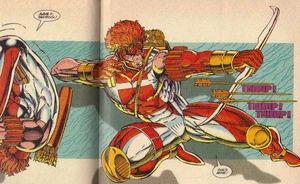 Shaft using his bow in action