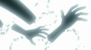 Luffy using Kebushuko(able to prevent Mihawk from cuttinghis arm through a vision he saw)