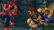 Evil Ryu performing the Ashura Senku