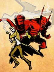 John Constantine and Hellboy by Tumblr