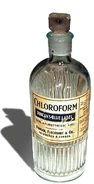 A bottle of chloroform.