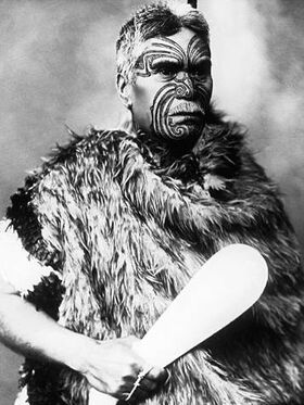 Maori warrior with club